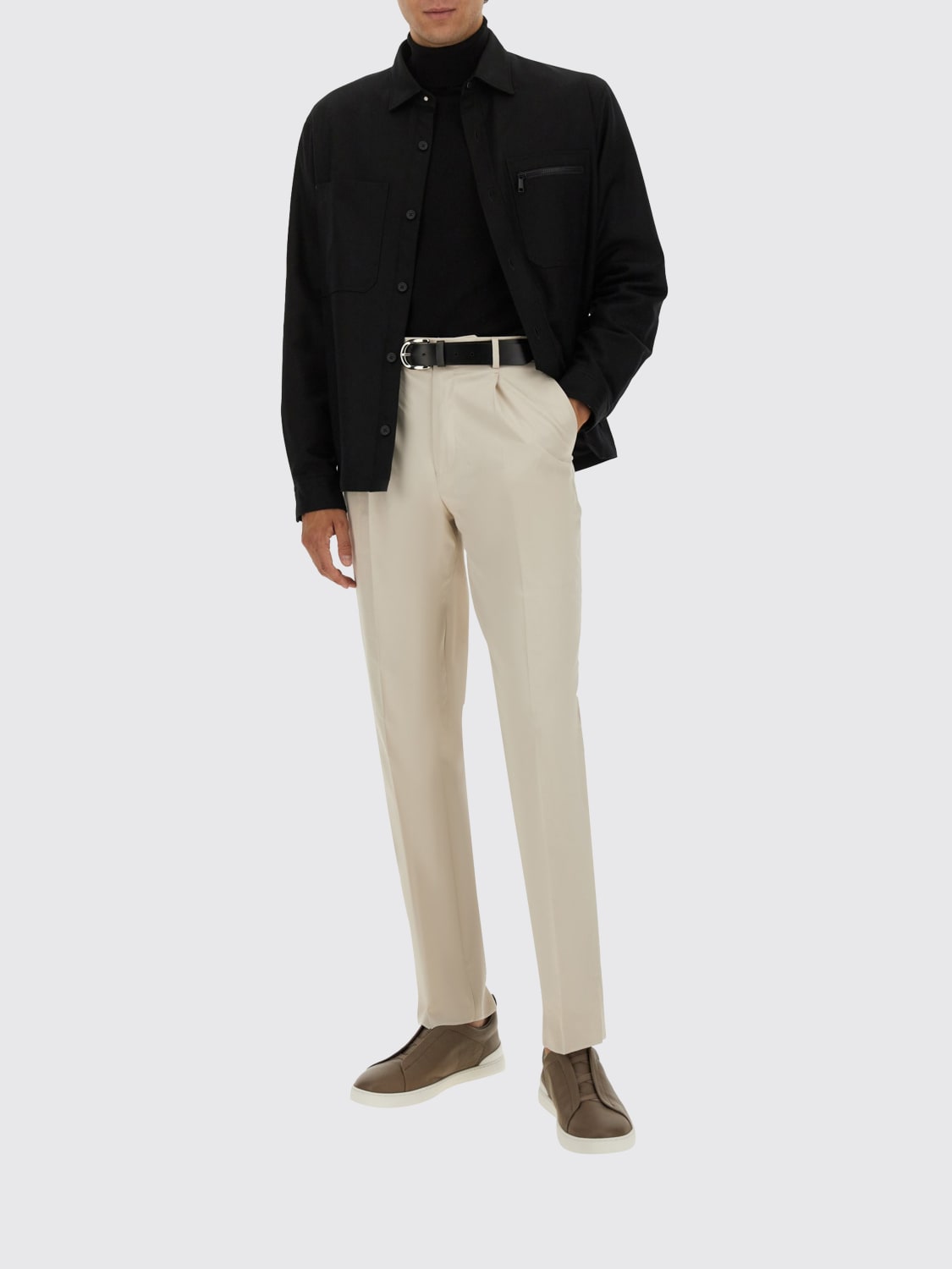 ZEGNA JACKET: Shirt men Zegna, Black - Img 2