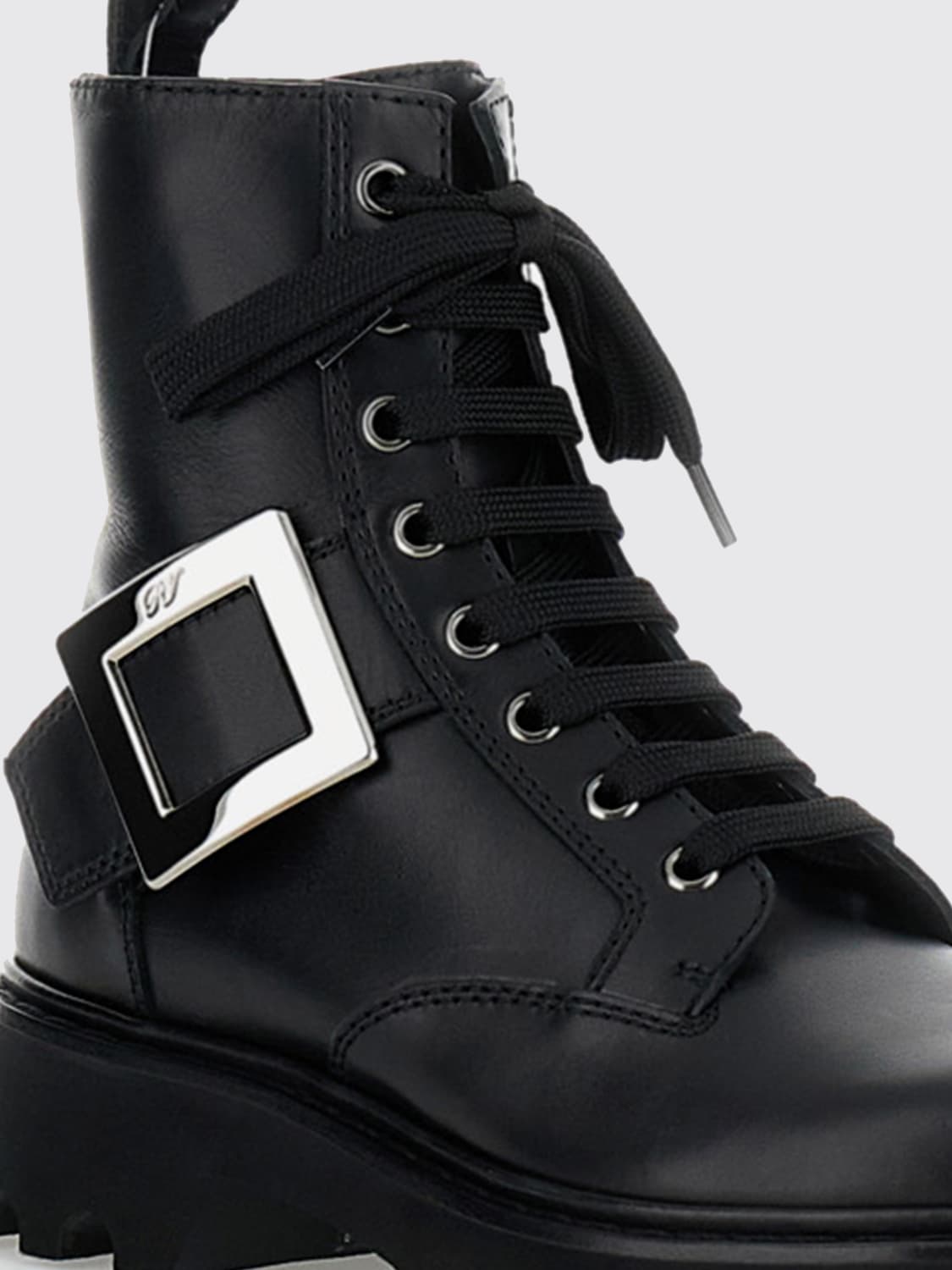 ROGER VIVIER STIEFEL: Flache stiefeletten damen Roger Vivier, Schwarz - Img 4