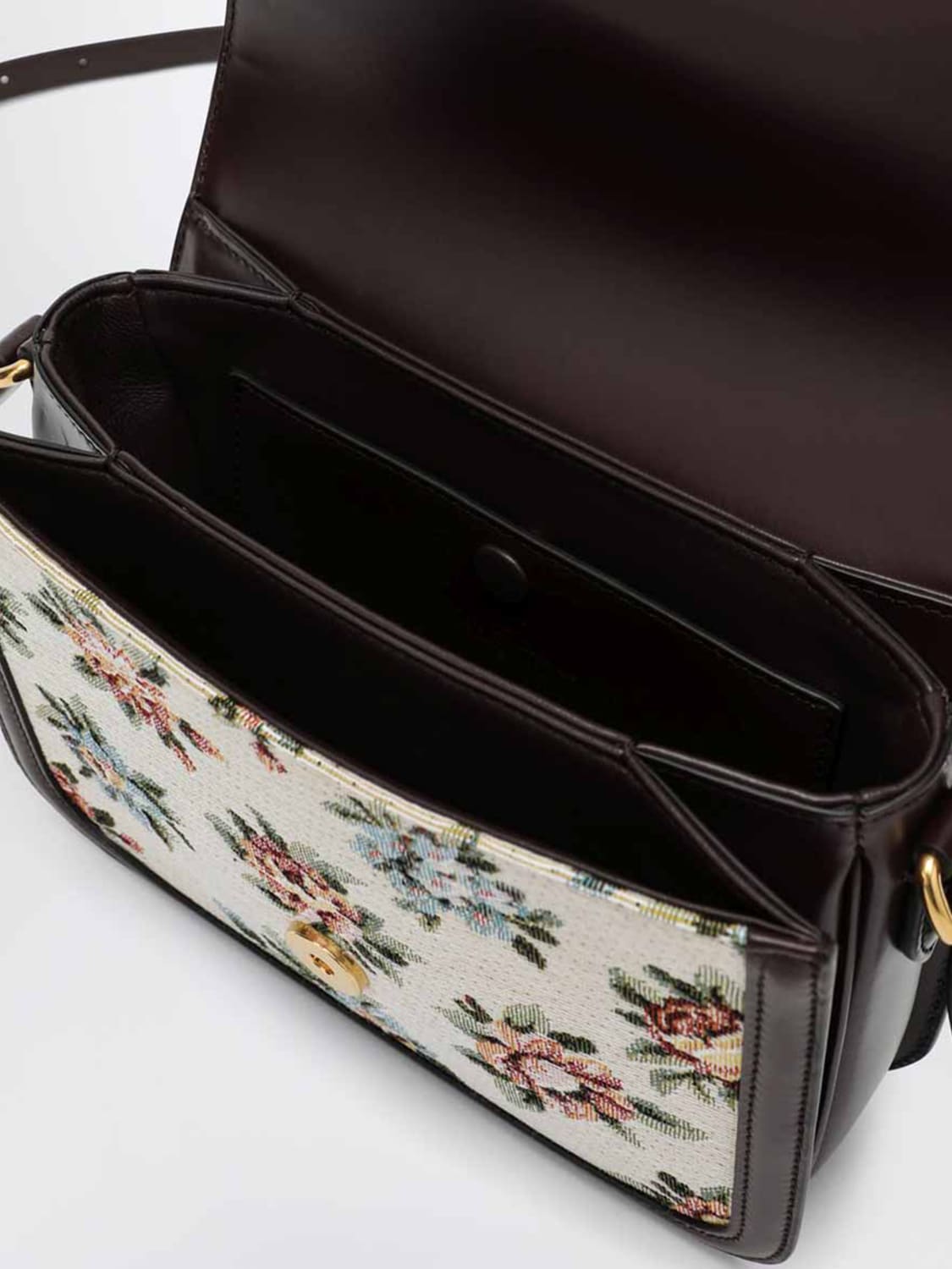 VALENTINO GARAVANI BORSA MINI: Borsa 9TO5 Valentino Garavani in pelle e misto canvas jacquard, Fantasia - Img 3