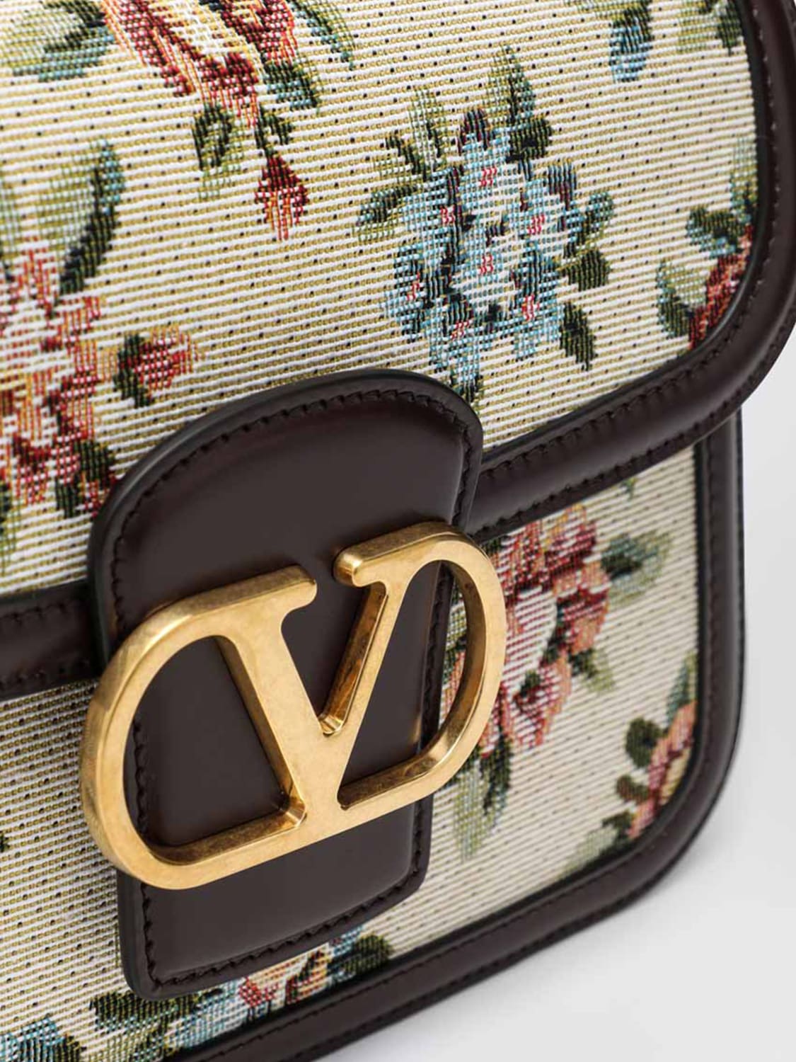 VALENTINO GARAVANI BORSA MINI: Borsa 9TO5 Valentino Garavani in pelle e misto canvas jacquard, Fantasia - Img 5