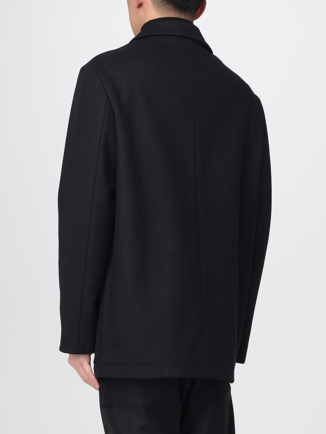 BARENA 大衣: 风衣 男士 Barena, 黑色 - Img 2