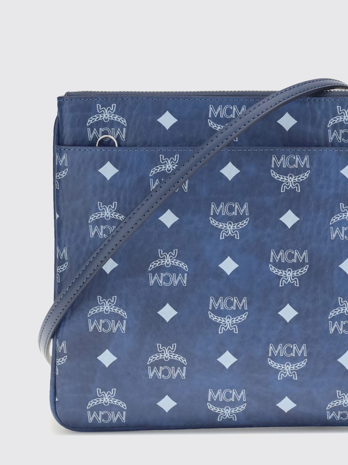 MCM CLUTCH: Bolso de hombro mujer Mcm, Azul Oscuro - Img 3