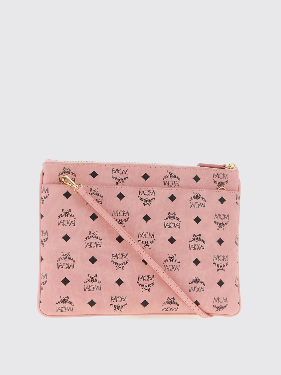 MCM CLUTCH: Bolso de hombro mujer Mcm, Rosa - Img 2