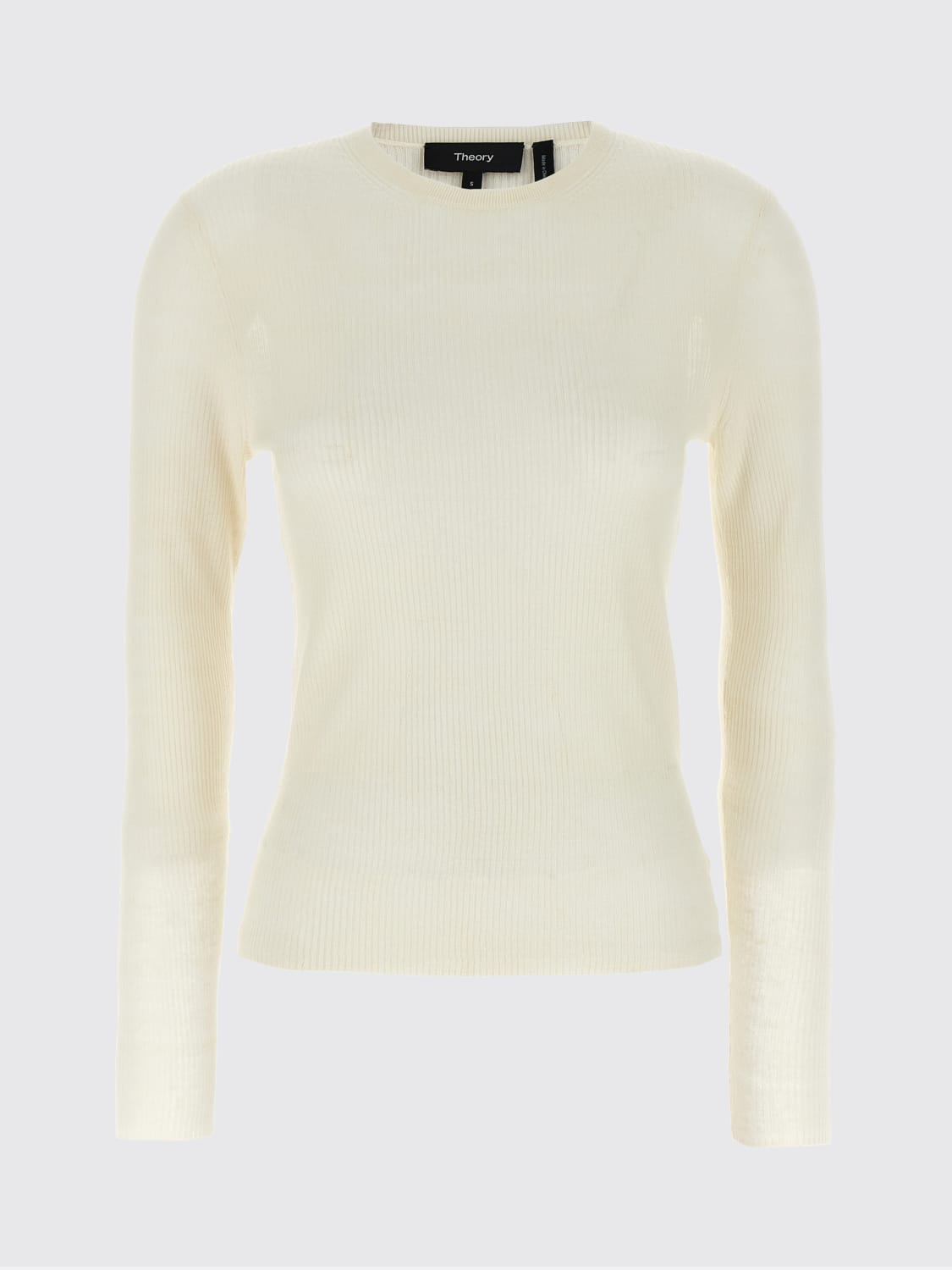 THEORY SWEATER: Cardigan woman Theory, White - Img 1