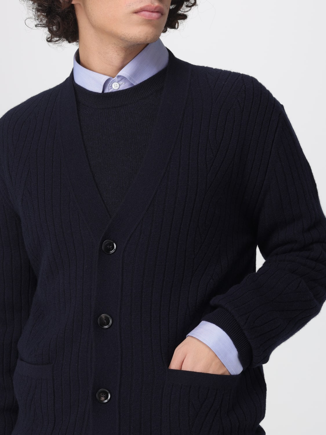 BRIONI SWEATER: Brioni men's sweater, Blue - Img 5