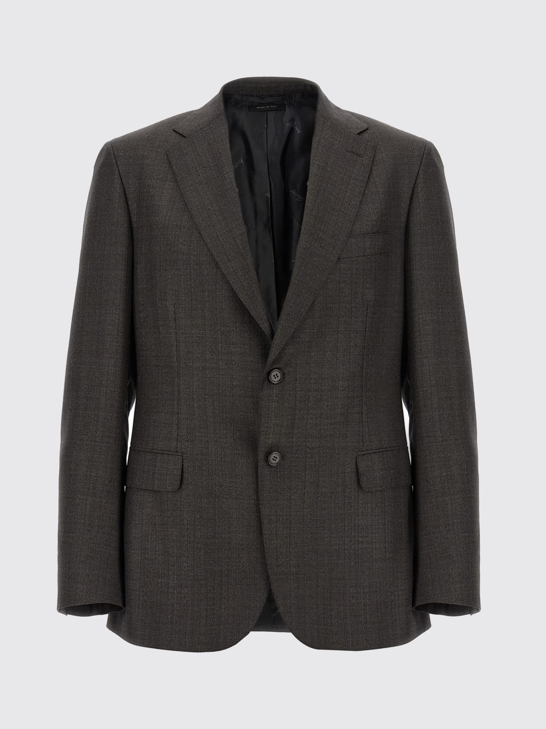 BRIONI GIACCA: Blazer di lana a monopetto Brioni, Marrone - Img 1