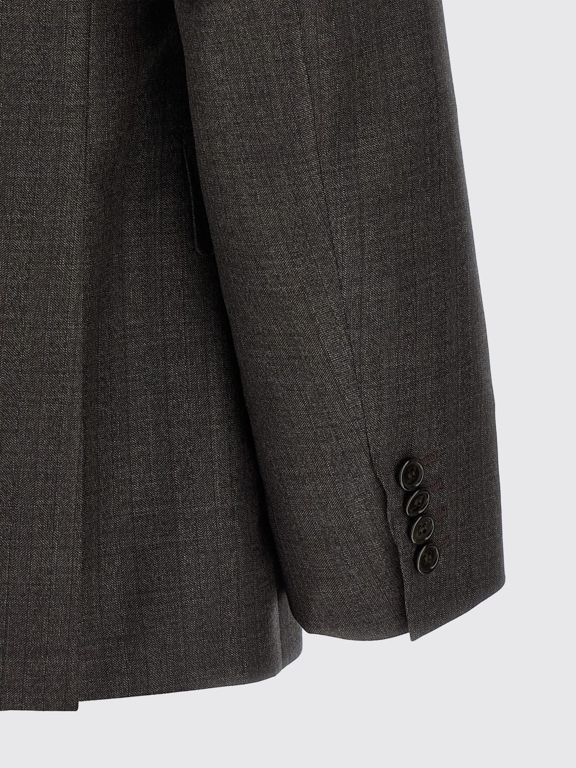 BRIONI GIACCA: Blazer di lana a monopetto Brioni, Marrone - Img 3