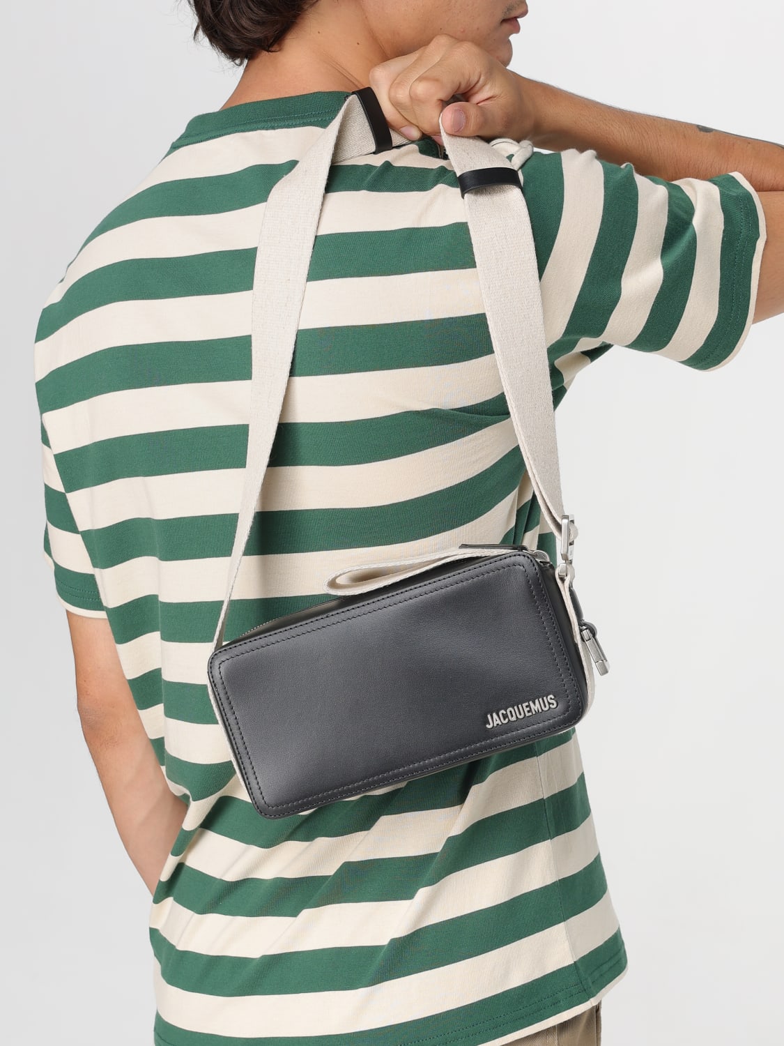 JACQUEMUS BORSA A TRACOLLA: Borsa Il Cuerda Jacquemus in pelle , Nero - Img 2