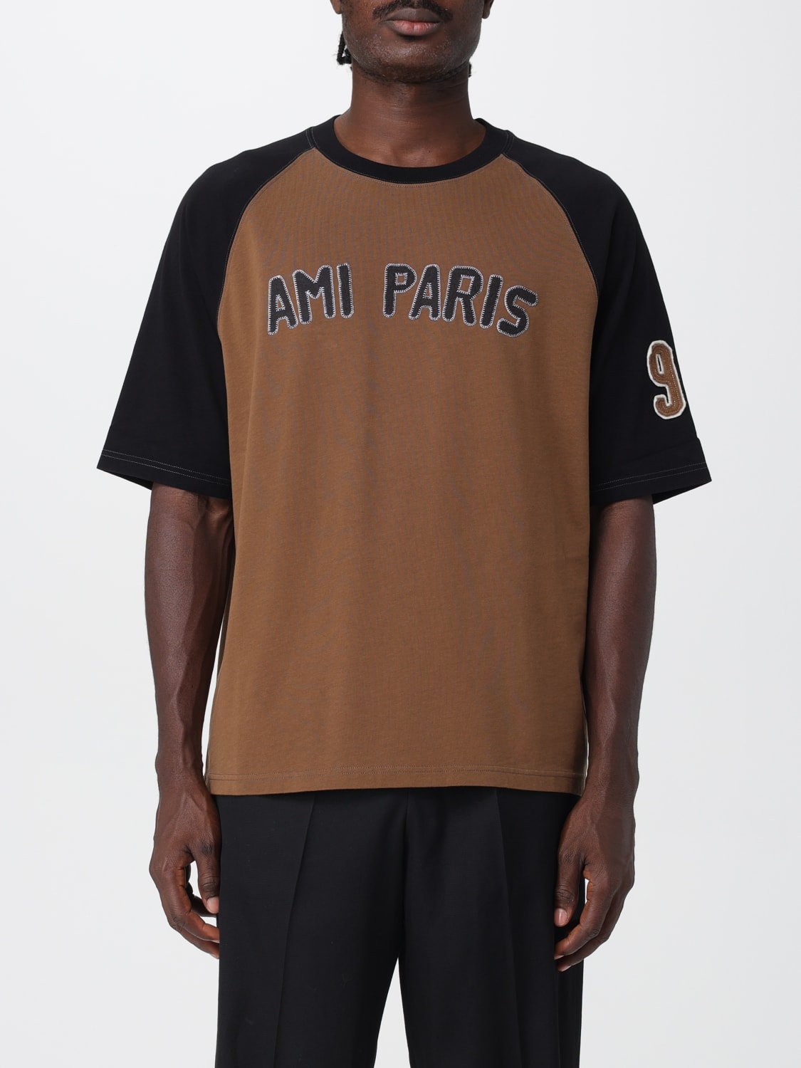 AMI PARIS CAMISETA: Polo hombre Ami Paris, Marrón - Img 1