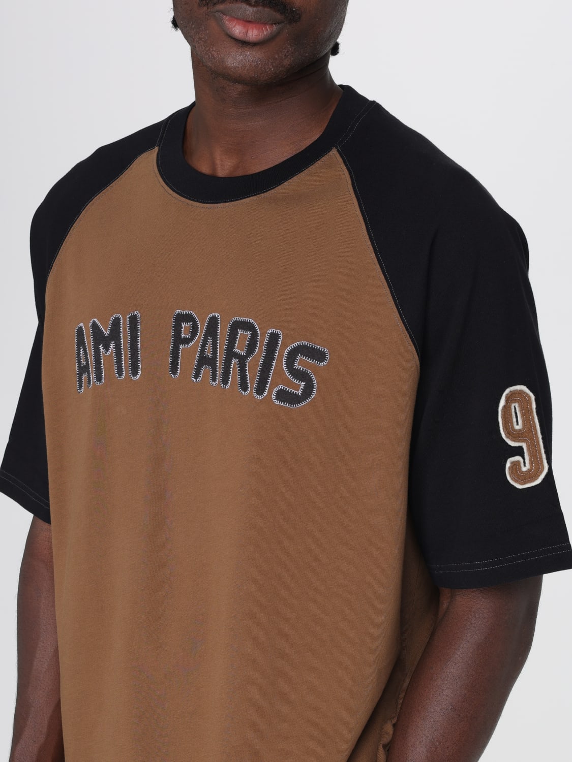 AMI PARIS CAMISETA: Polo hombre Ami Paris, Marrón - Img 4