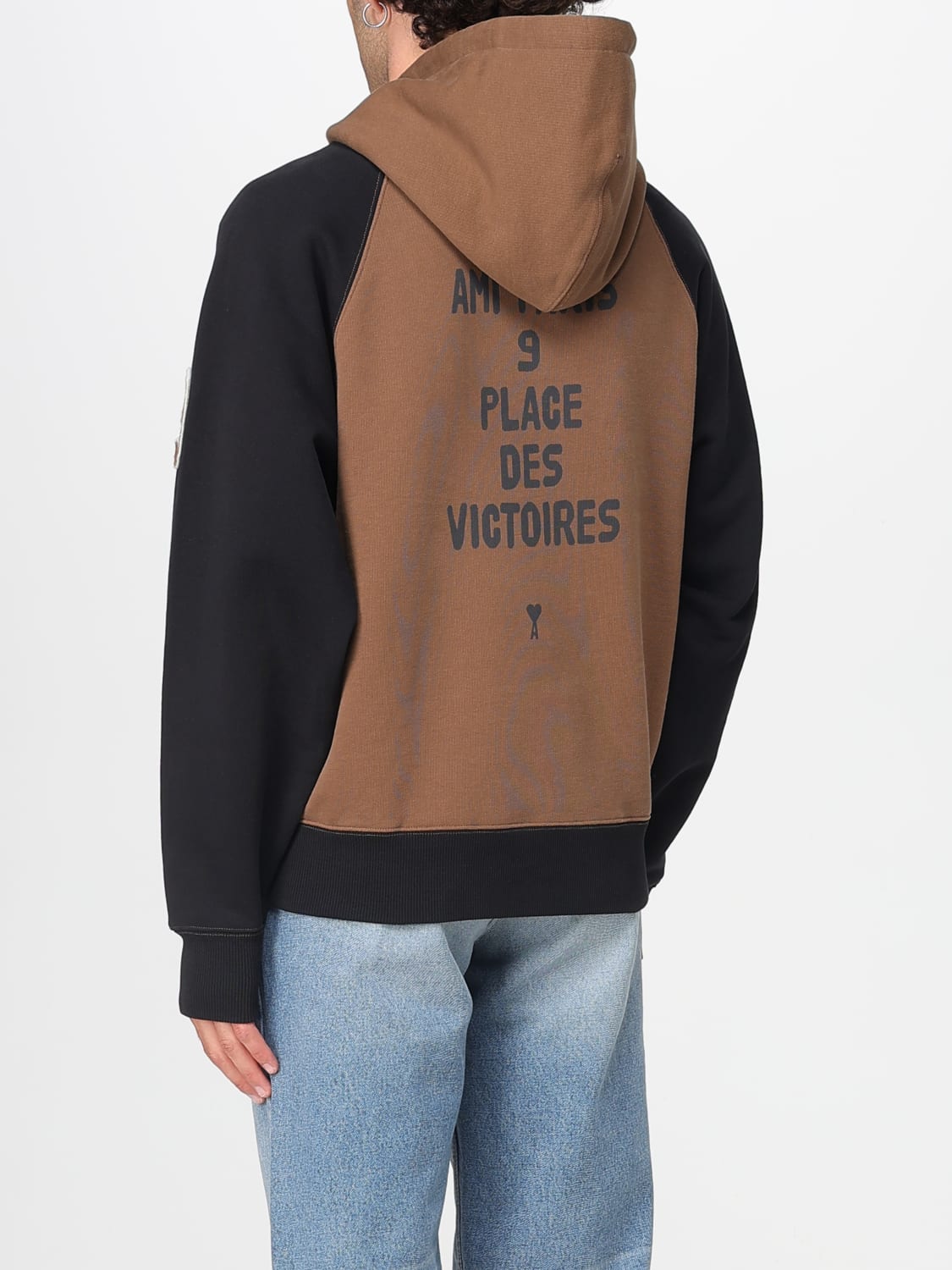 AMI PARIS SUDADERA: Sudadera hombre Ami Paris, Marrón - Img 2