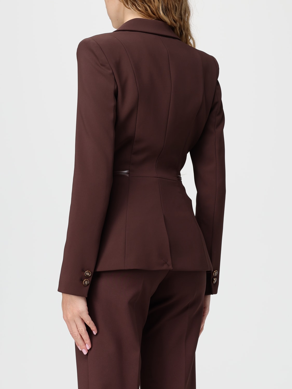 ELISABETTA FRANCHI JACKET: Blazer woman Elisabetta Franchi, Brown - Img 3