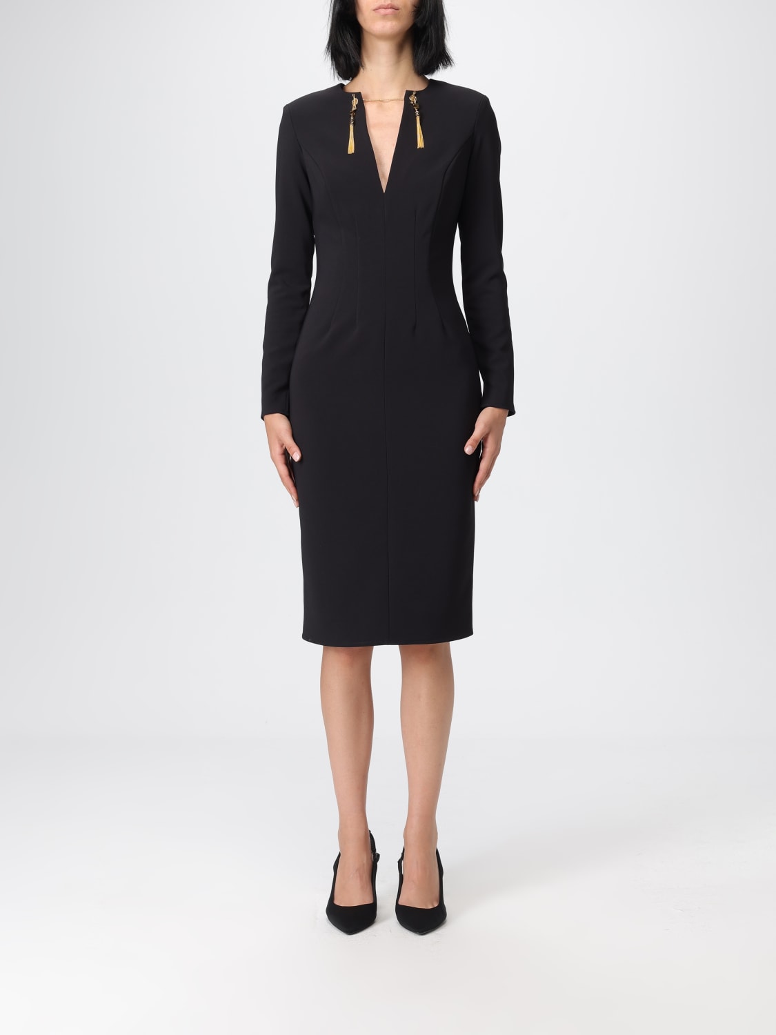 ELISABETTA FRANCHI ROBE: Robes femme Elisabetta Franchi, Noir - Img 1
