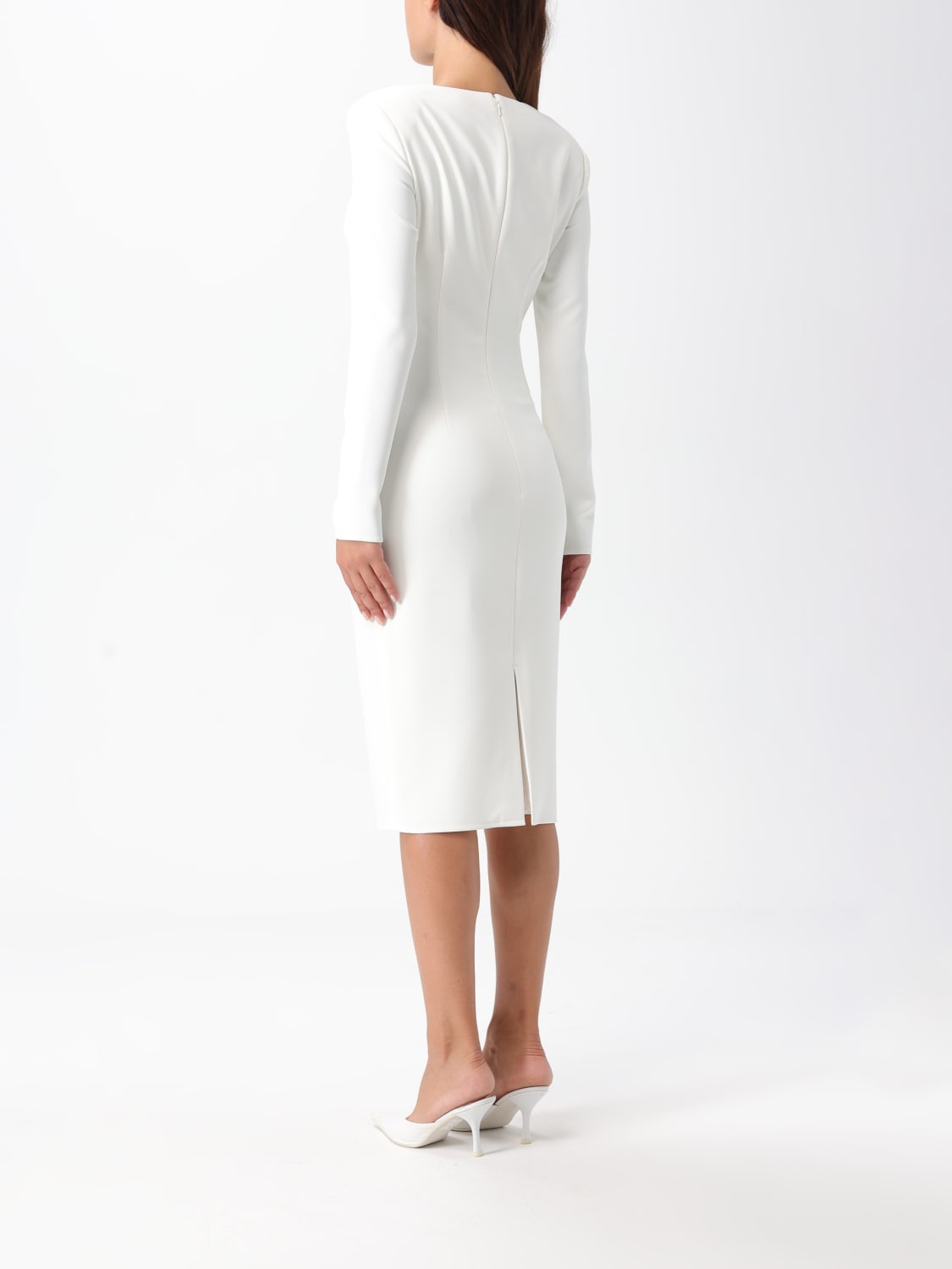 ELISABETTA FRANCHI ROBE: Robes femme Elisabetta Franchi, Ivoir - Img 2