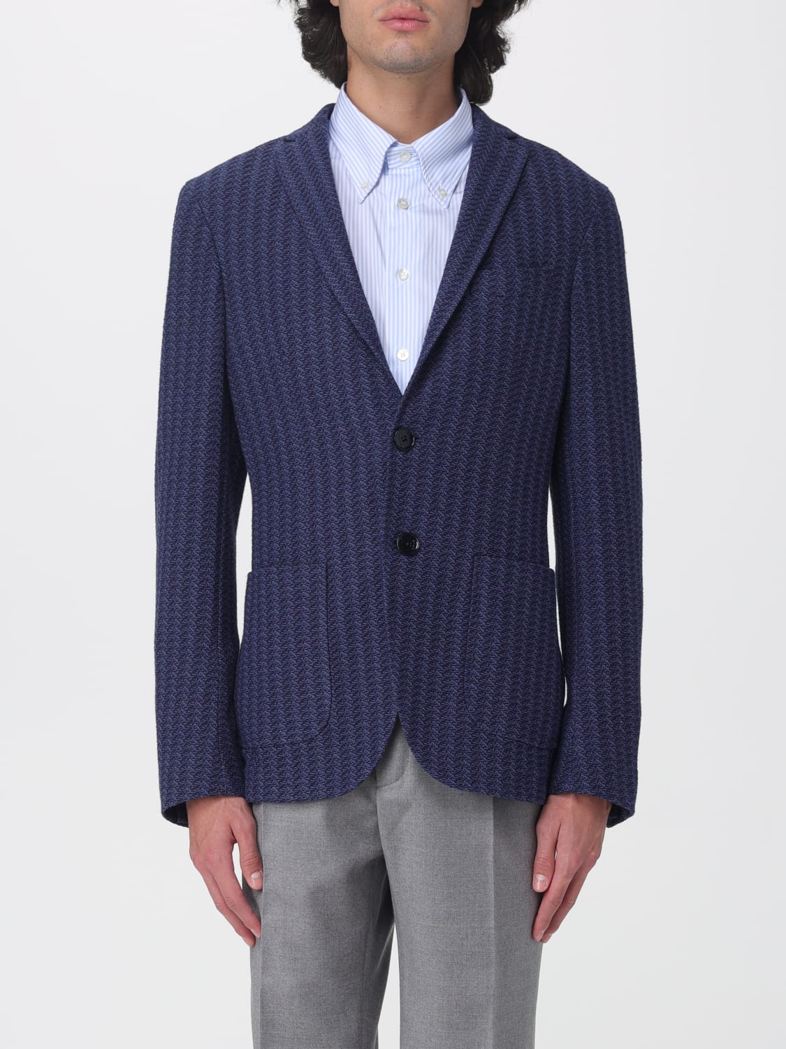 ETRO JACKE: Jacke herren Etro, Blau - Img 1