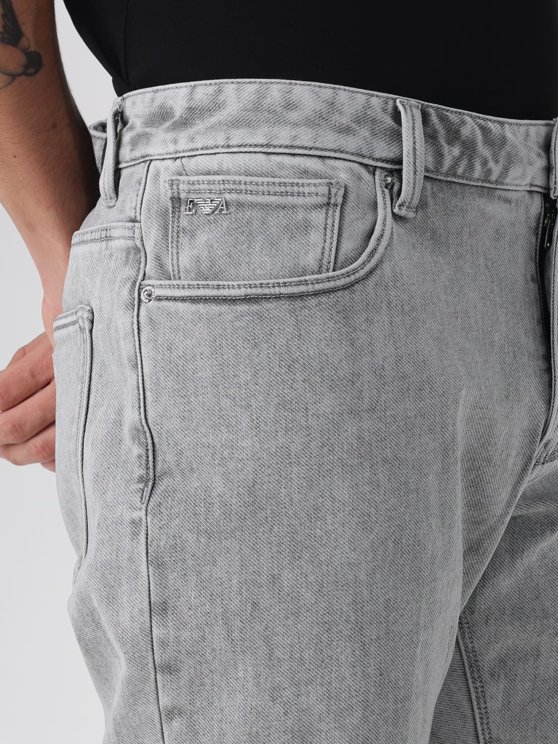 EMPORIO ARMANI JEANS: Hose herren Emporio Armani, Grau - Img 3