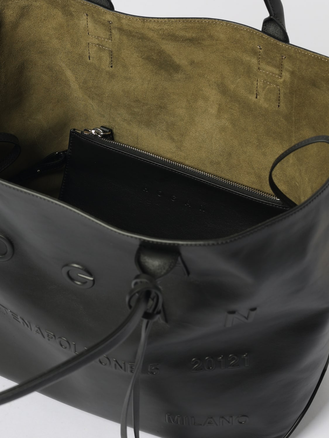 HOGAN BORSA A MANO: Borsa a spalla in pelle Hogan, Nero - Img 4