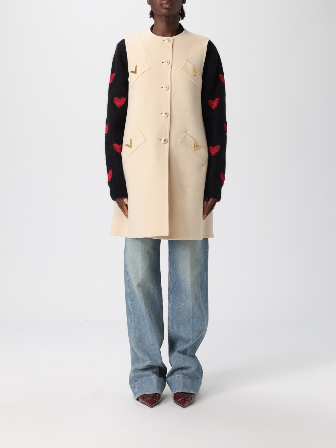 VALENTINO GILET: Veste femme Valentino, Beige - Img 1