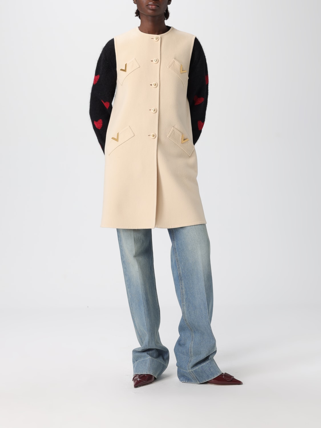 VALENTINO GILET: Veste femme Valentino, Beige - Img 2