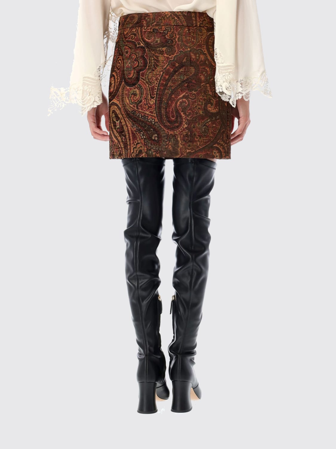 CHLOÉ GONNA: Gonna mini Chloé in misto cotone con stampa , Fantasia - Img 2