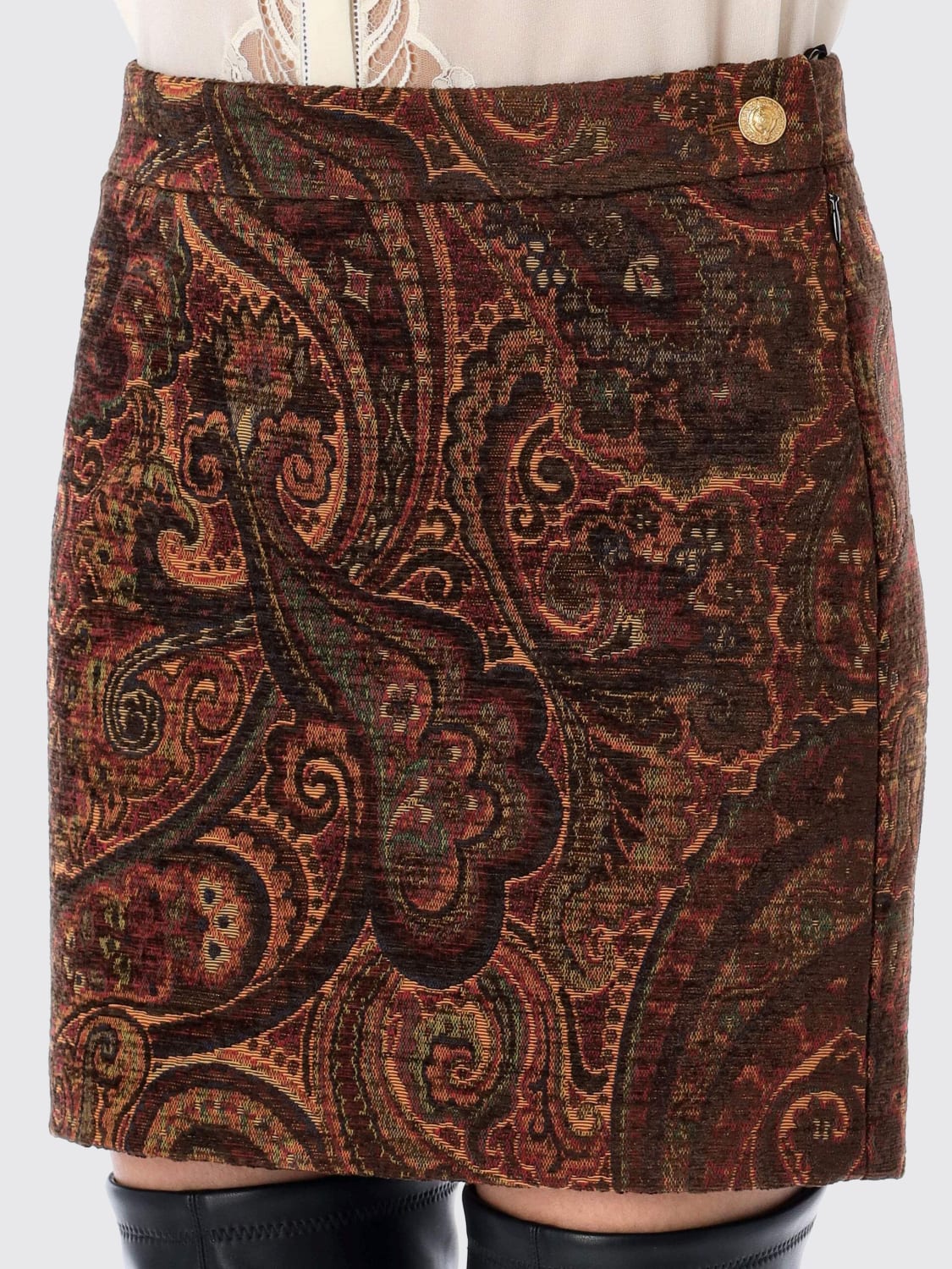 CHLOÉ GONNA: Gonna mini Chloé in misto cotone con stampa , Fantasia - Img 3