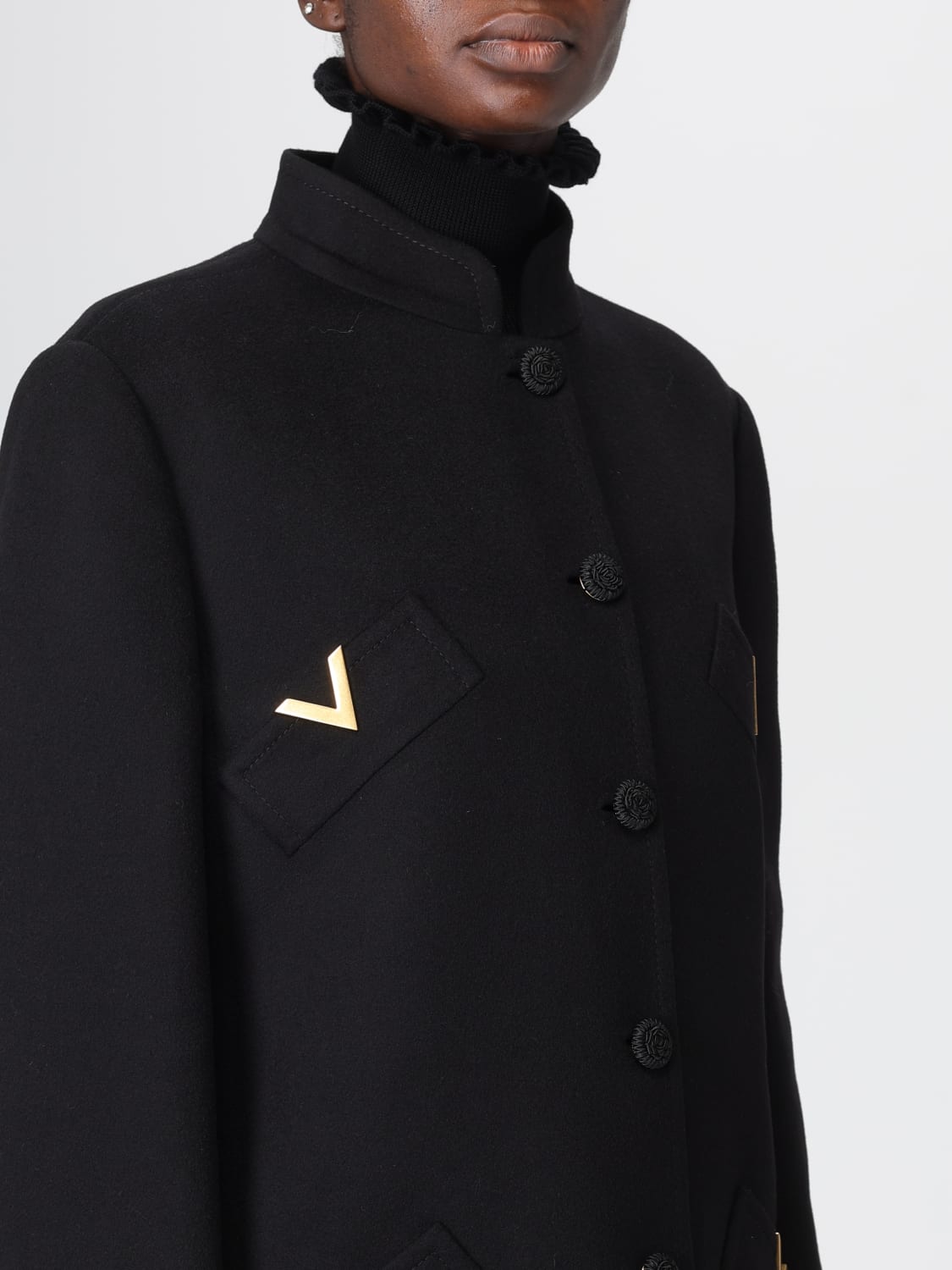 VALENTINO COAT: Coat woman Valentino, Black - Img 5