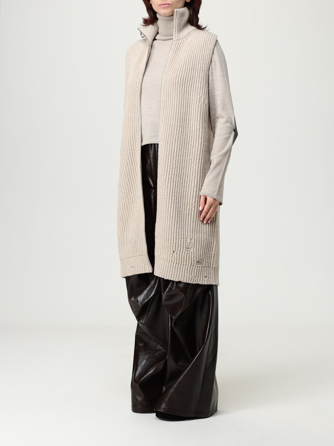 MM6 MAISON MARGIELA SWEATER: Jacket woman Mm6 Maison Margiela, Beige - Img 4