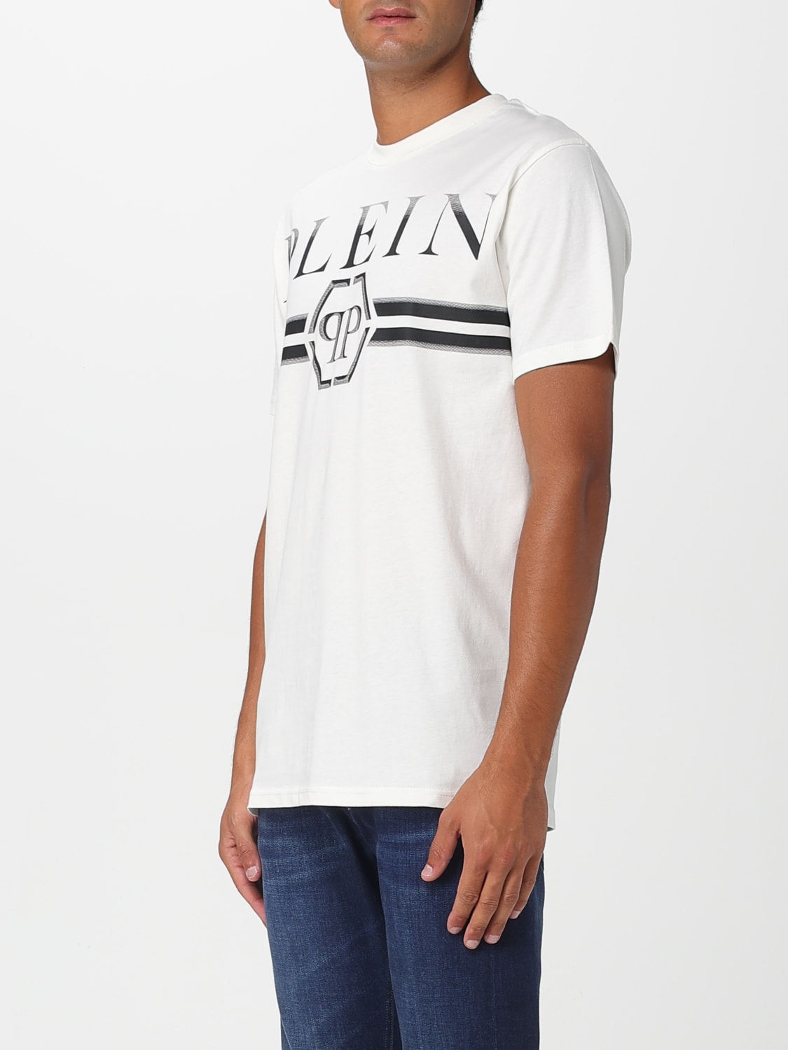 PHILIPP PLEIN T-SHIRT: T-shirt men Philipp Plein, White 1 - Img 3