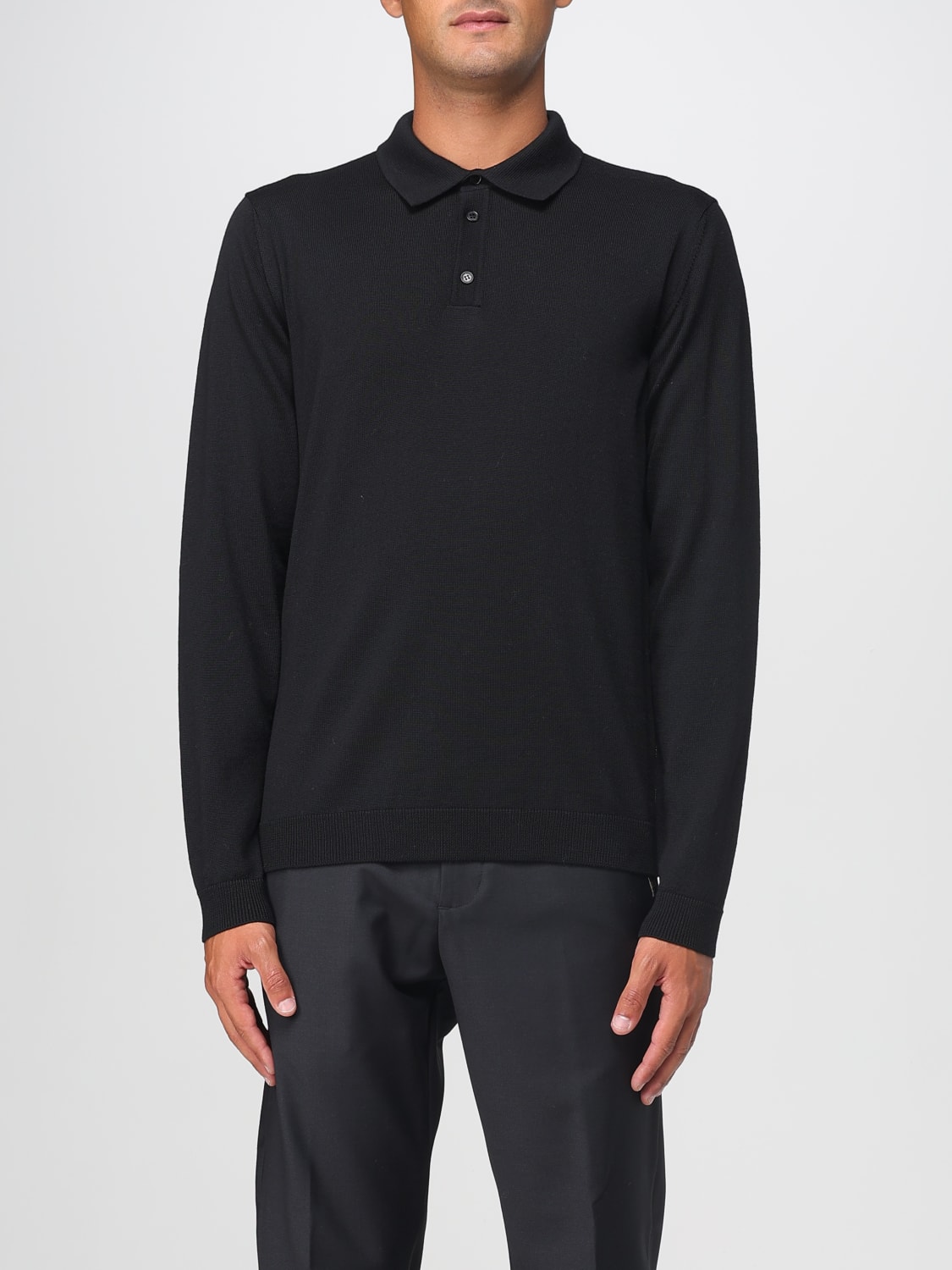 ROBERTO COLLINA POLO: Pullover herren Roberto Collina, Schwarz - Img 1