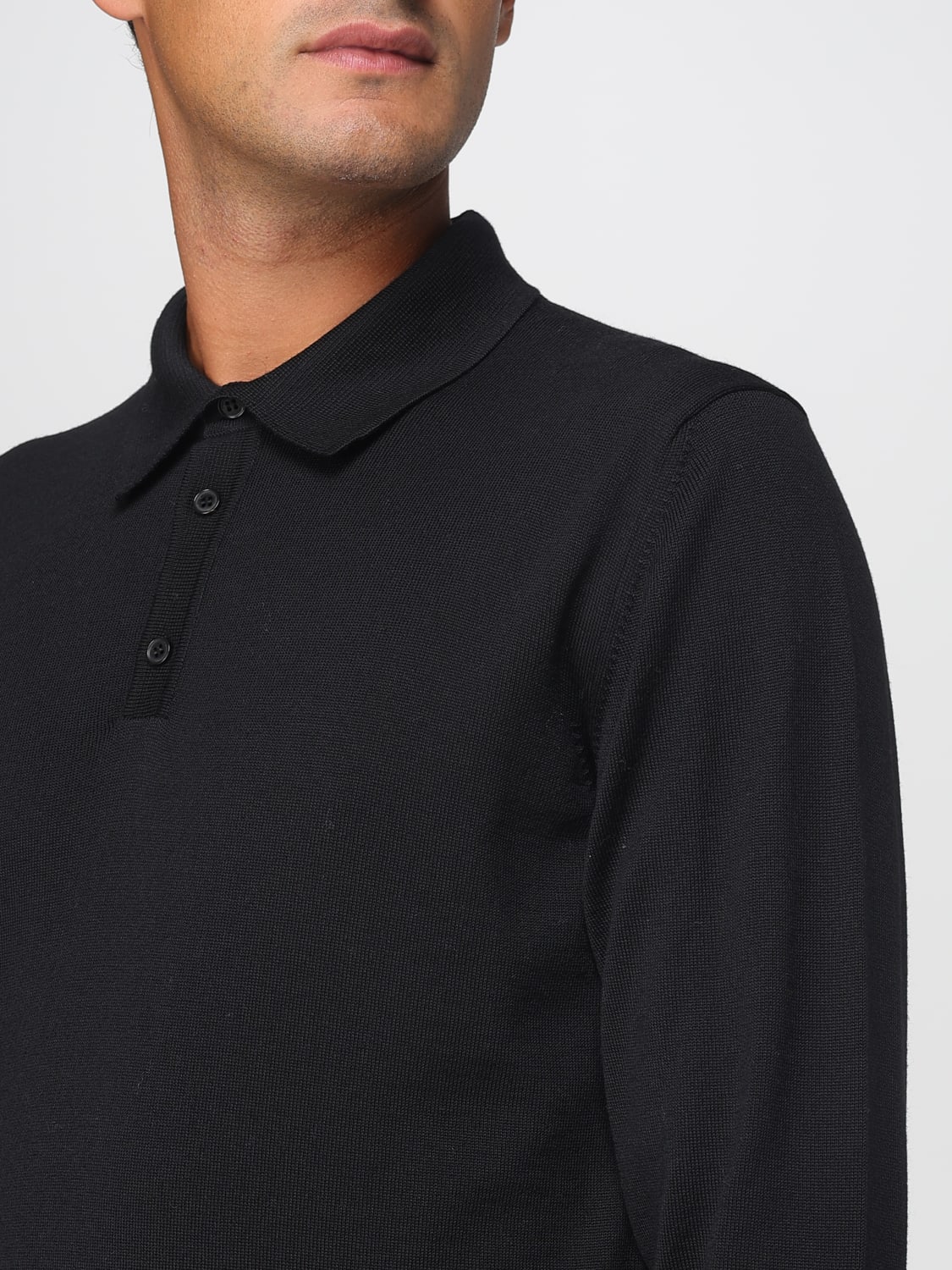ROBERTO COLLINA POLO: Pullover herren Roberto Collina, Schwarz - Img 3