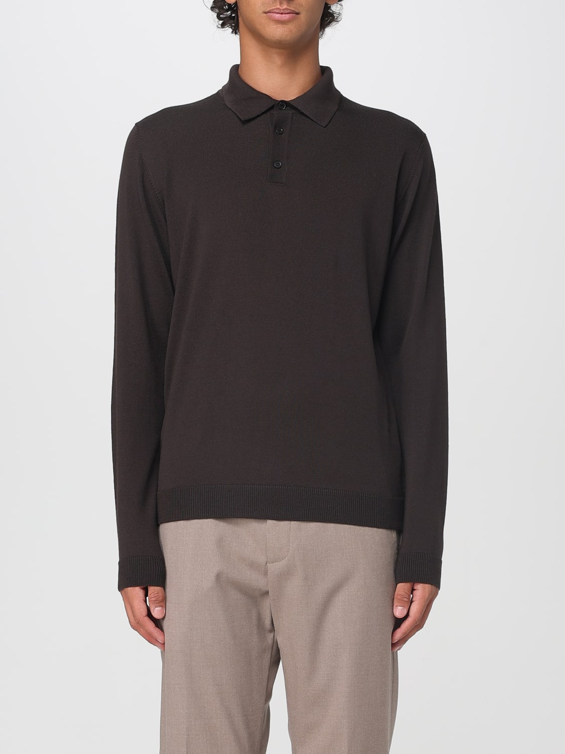 ROBERTO COLLINA POLO: Pullover herren Roberto Collina, Braun - Img 1