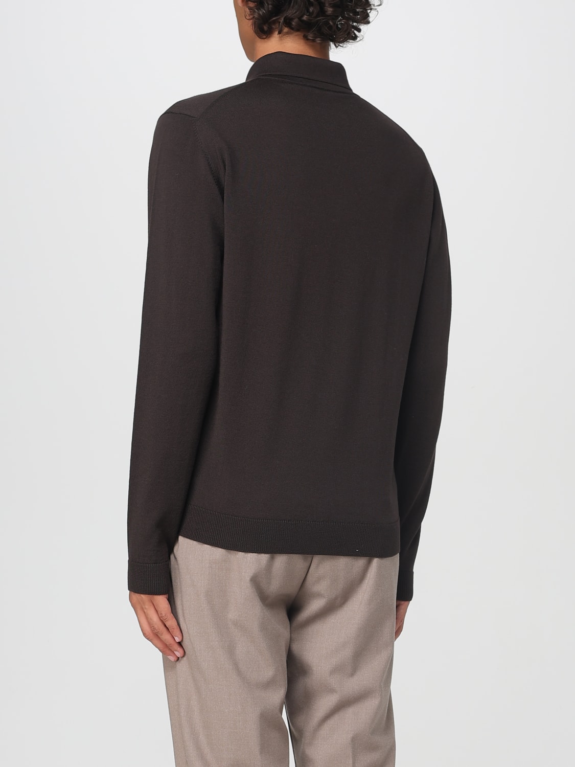 ROBERTO COLLINA POLO: Pullover herren Roberto Collina, Braun - Img 2