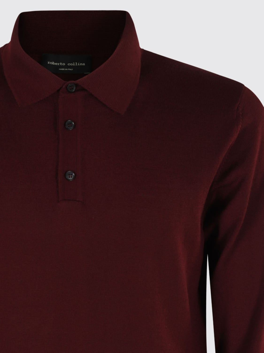 ROBERTO COLLINA POLO SHIRT: Sweater men Roberto Collina, Burgundy - Img 3