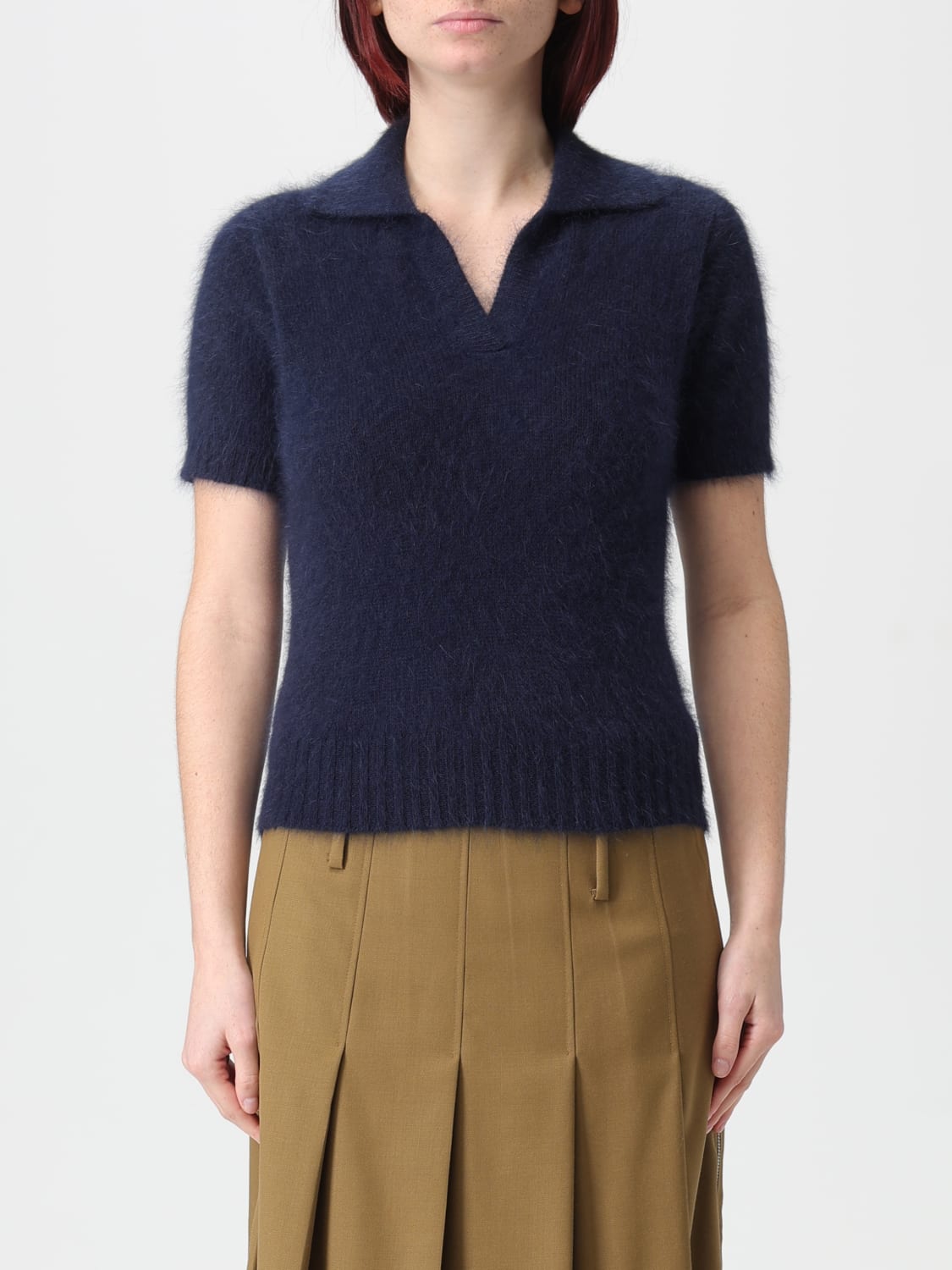 ROBERTO COLLINA POLO SHIRT: Sweater woman Roberto Collina, Blue - Img 1