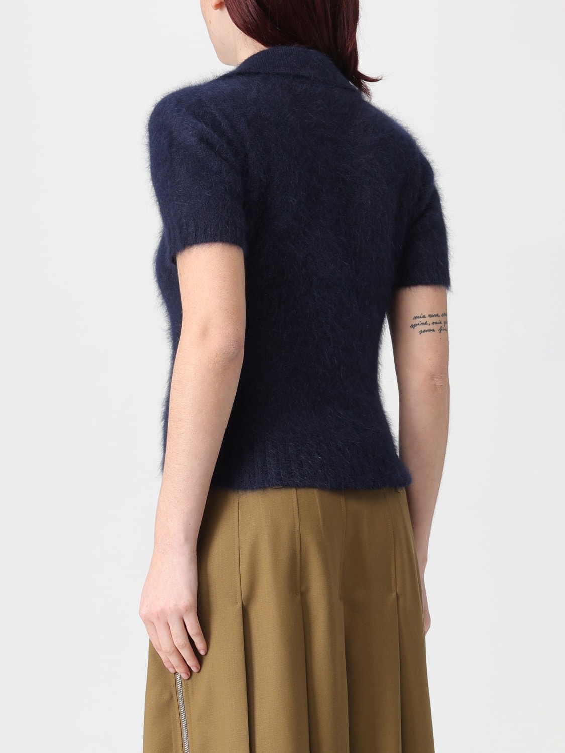 ROBERTO COLLINA POLO SHIRT: Sweater woman Roberto Collina, Blue - Img 2