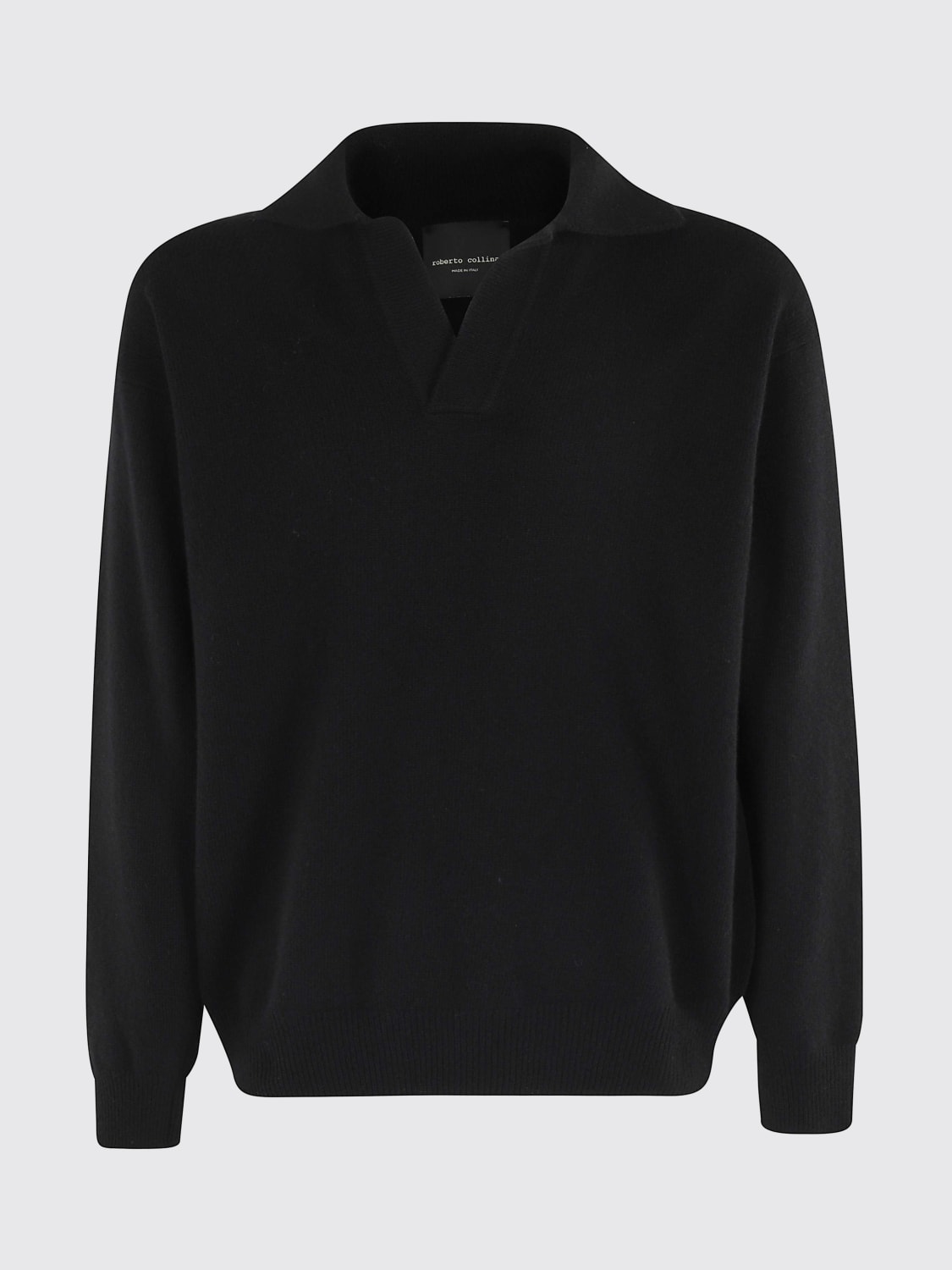 ROBERTO COLLINA POLO SHIRT: Sweater men Roberto Collina, Black - Img 1