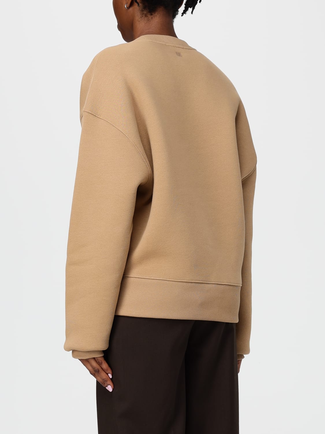 AMI PARIS SUDADERA: Sudadera mujer Ami Paris, Camello - Img 2