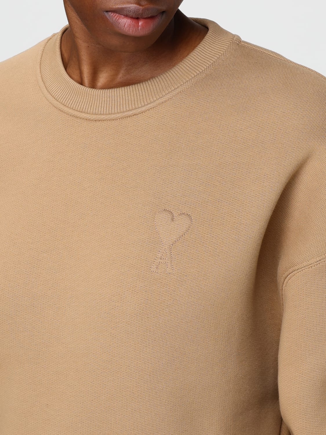 AMI PARIS SUDADERA: Sudadera mujer Ami Paris, Camello - Img 3