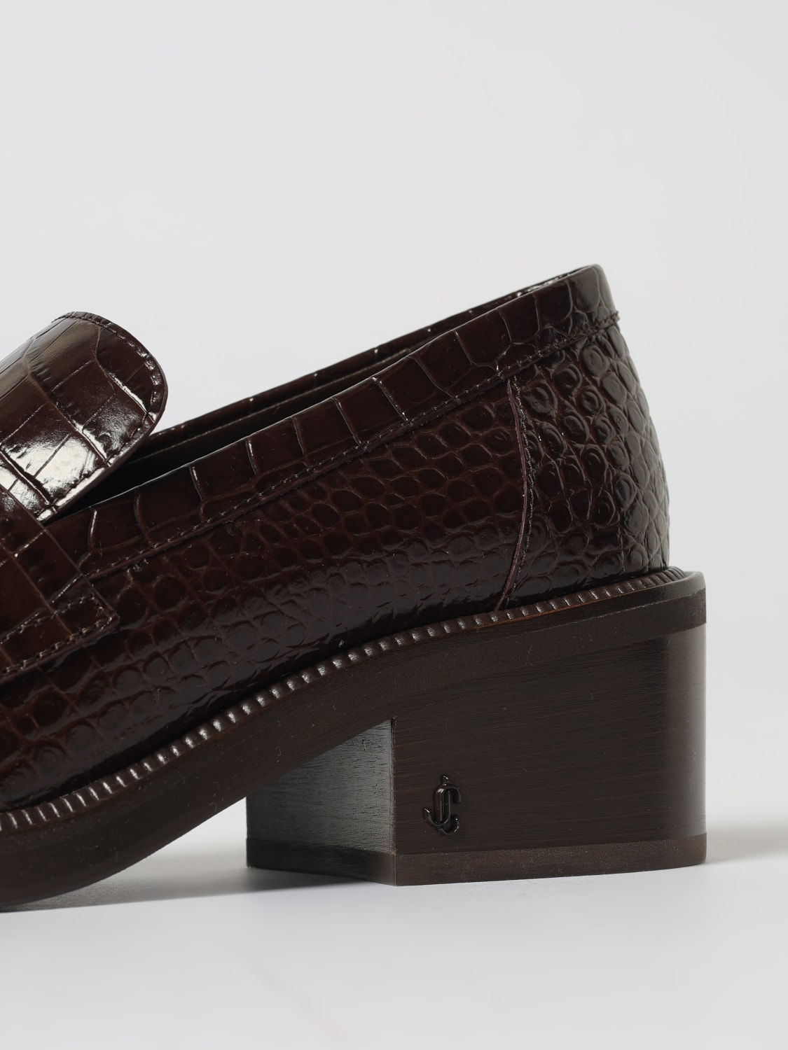 JIMMY CHOO MOCASSINI: Mocassino Tylor Jimmy Choo in pelle stampa cocco , Marrone - Img 4