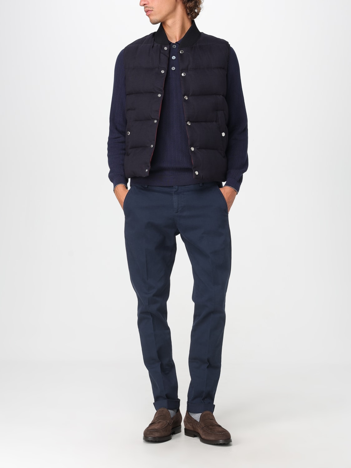 DOLCE & GABBANA GILET: Gilet reversibile Dolce & Gabbana in misto cotone , Fantasia - Img 2