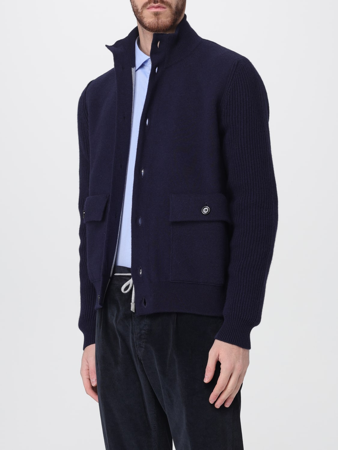 LARDINI SWEATER: Sweater men Lardini, Blue - Img 3