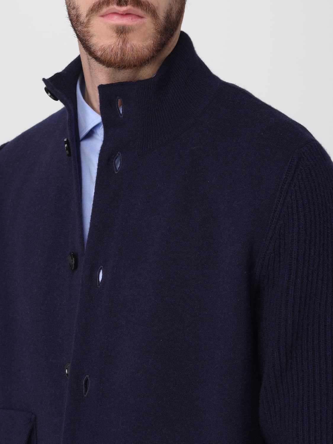 LARDINI SWEATER: Sweater men Lardini, Blue - Img 4