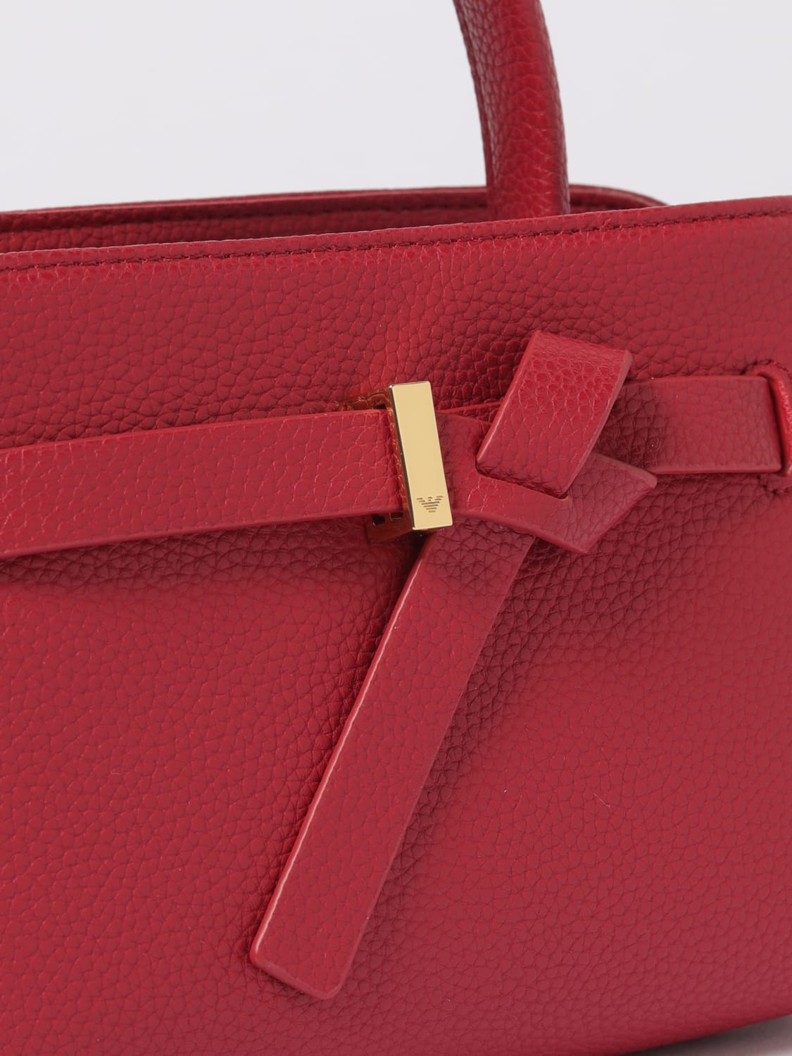 EMPORIO ARMANI BORSA MINI: Borsa mini in pelle sintetica a grana Emporio Armani, Rosso - Img 3