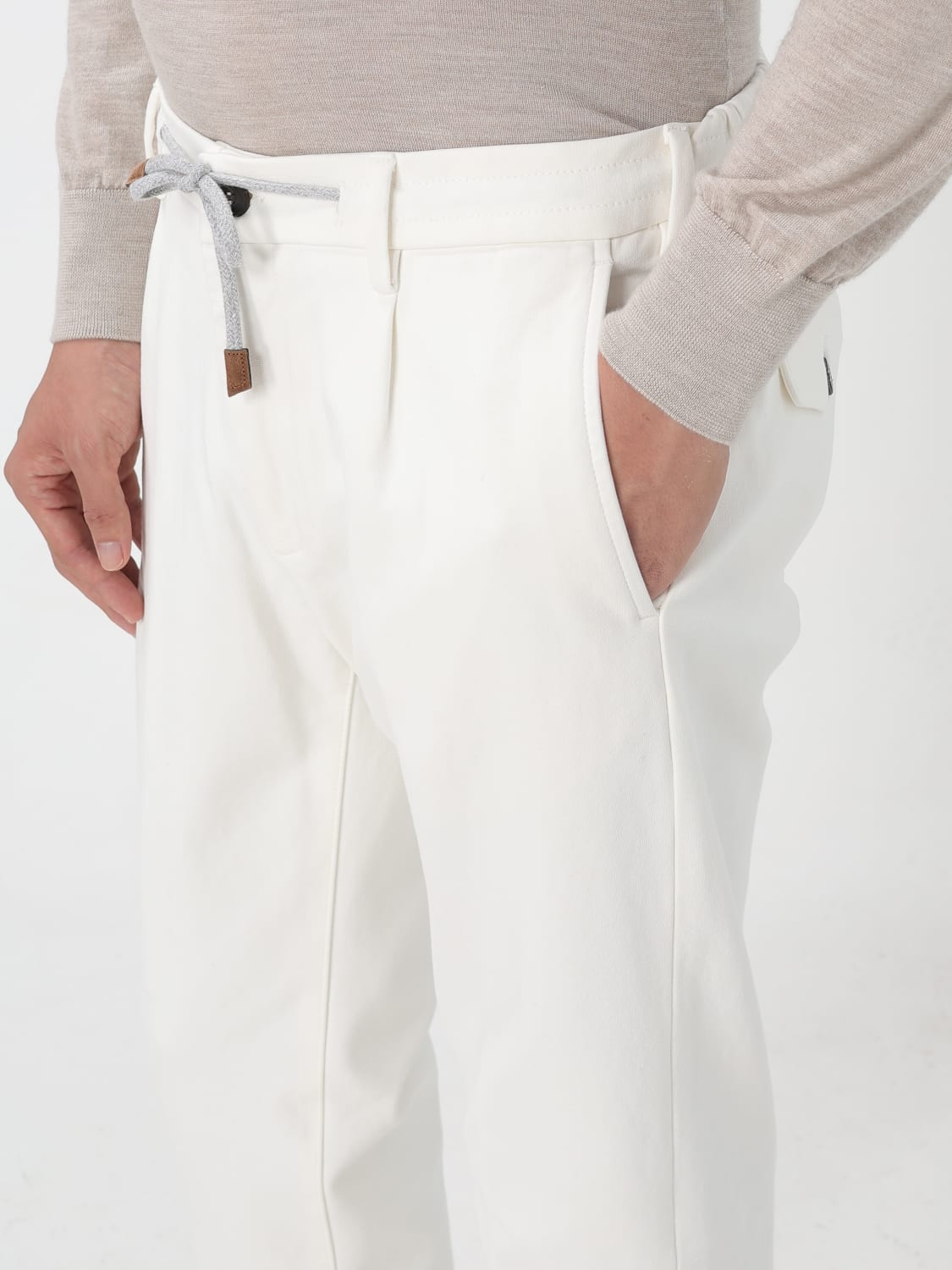 ELEVENTY HOSE: Hose herren Eleventy, Weiß - Img 3