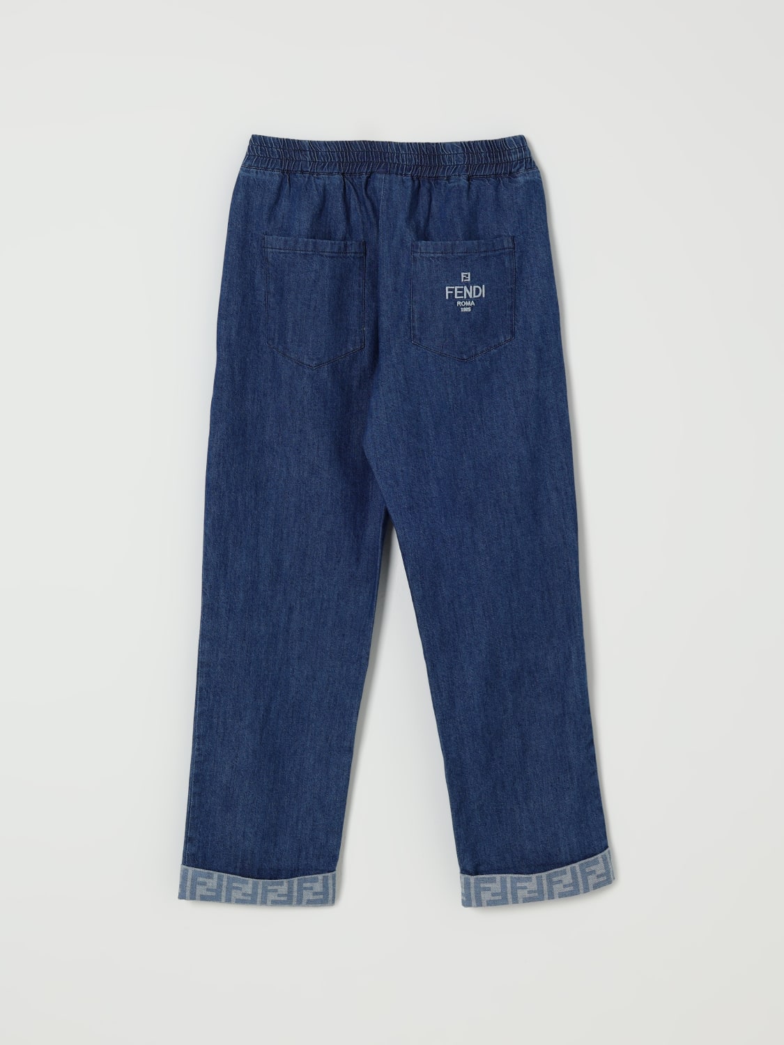 FENDI 牛仔裤: 裤子 儿童 Fendi, 蓝色 - Img 2