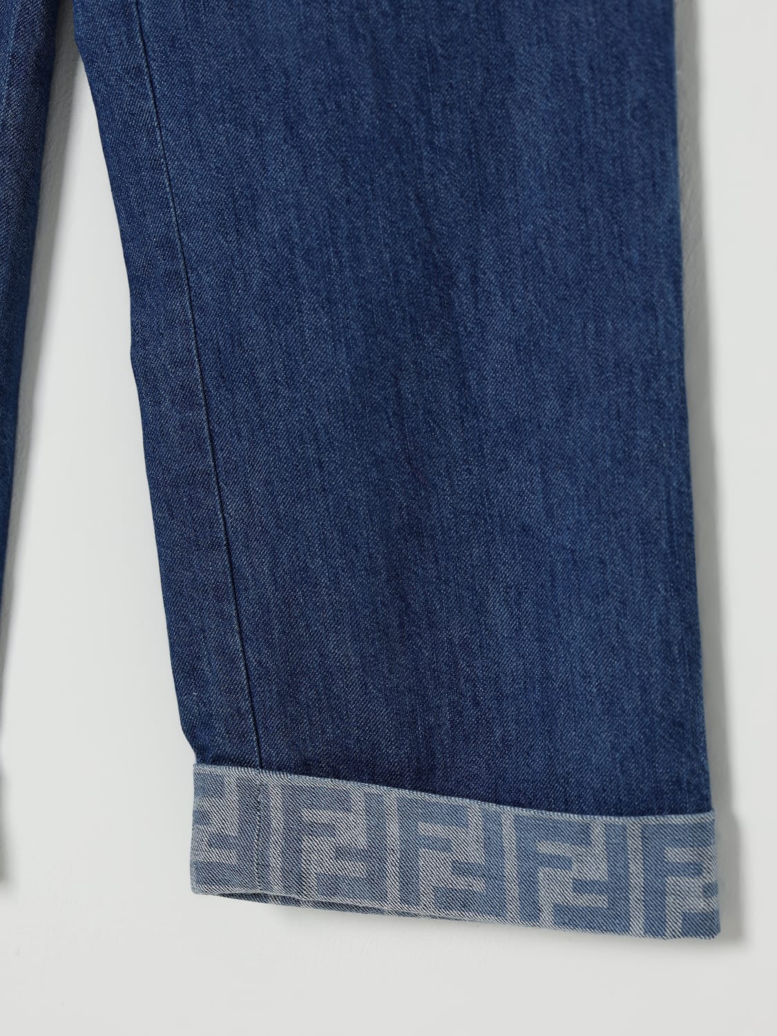 FENDI 牛仔裤: 裤子 儿童 Fendi, 蓝色 - Img 3