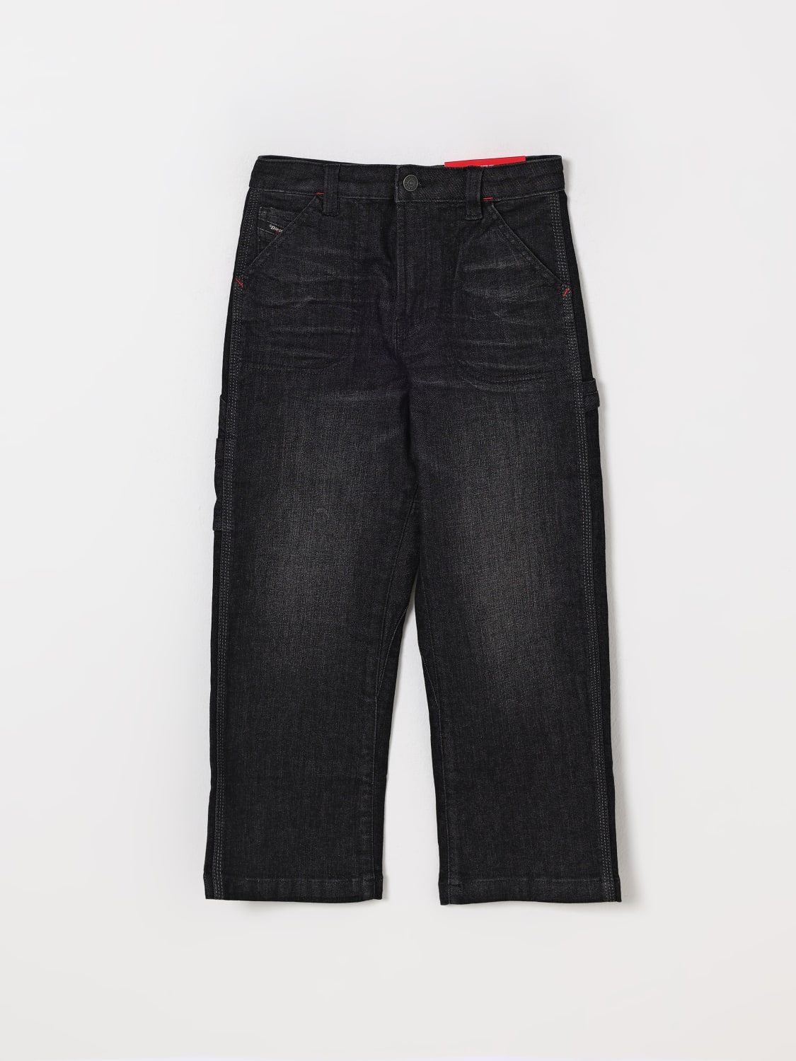 DIESEL JEANS: Jeans culotte Diesel in denim stretch , Nero - Img 1