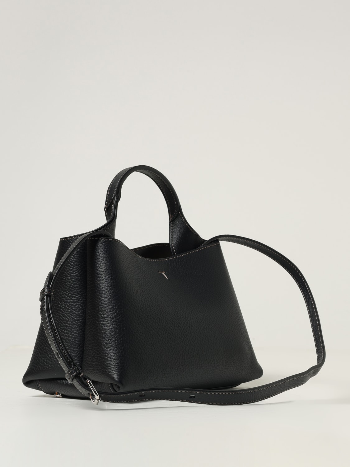 TOD'S BORSA A MANO: Borsa a mano in pelle di vitello a grana Tod's, Nero - Img 2