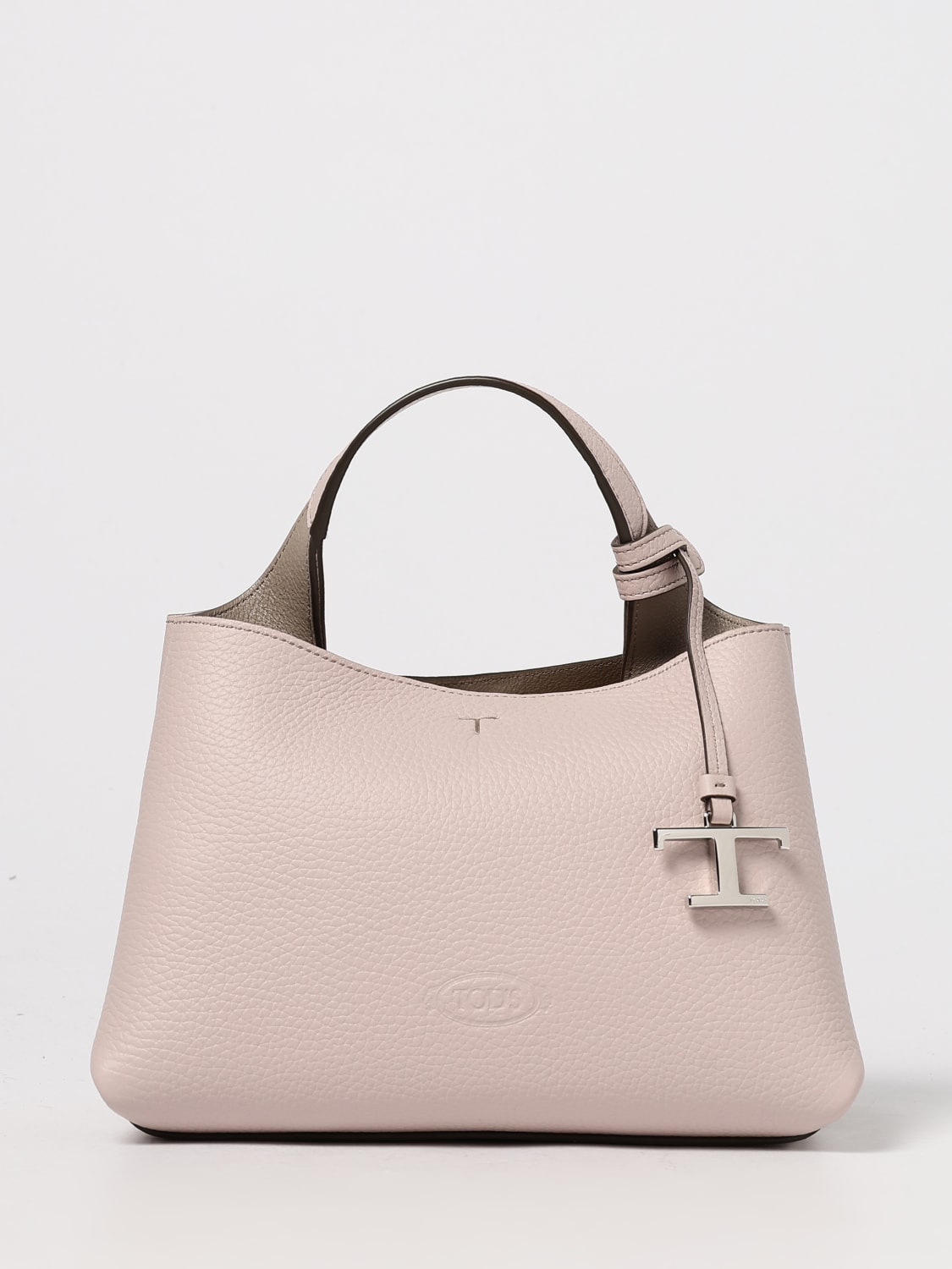 TOD'S BORSA A MANO: Borsa a mano in pelle di vitello a grana Tod's, Rosa - Img 1