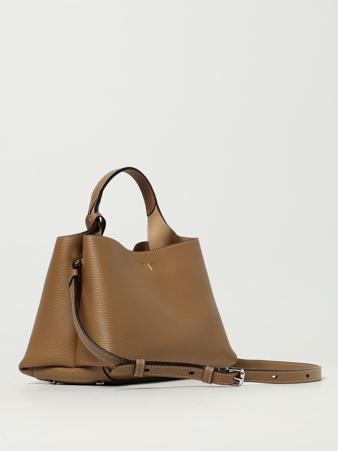 TOD'S BORSA A MANO: Borsa a mano in pelle di vitello a grana Tod's, Beige - Img 2